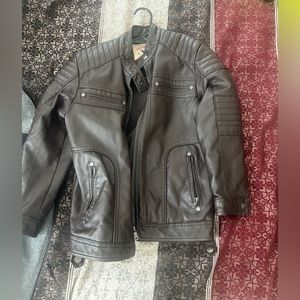 Faux Leather Kids Jacket
